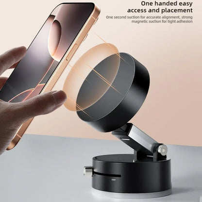 Mobile Phone Vacuum Suction Cup Holder Double-sided Magnetic Suction Cup Multifunctional Foldable Lazy Storage Stand