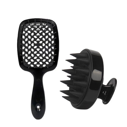 1/2pcs set Scalp Massage Comb Hollow Out Comb Shampoo Massage Brush For Bath Hair Washing Spray Bottle Salon Hairdressing Tools