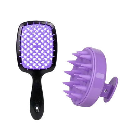 1/2pcs set Scalp Massage Comb Hollow Out Comb Shampoo Massage Brush For Bath Hair Washing Spray Bottle Salon Hairdressing Tools