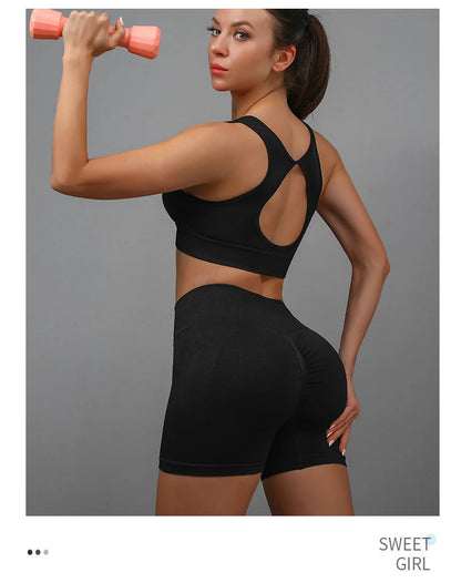 Women Yoga Shorts High Waist Butt Lifting Workout Fitness Tights