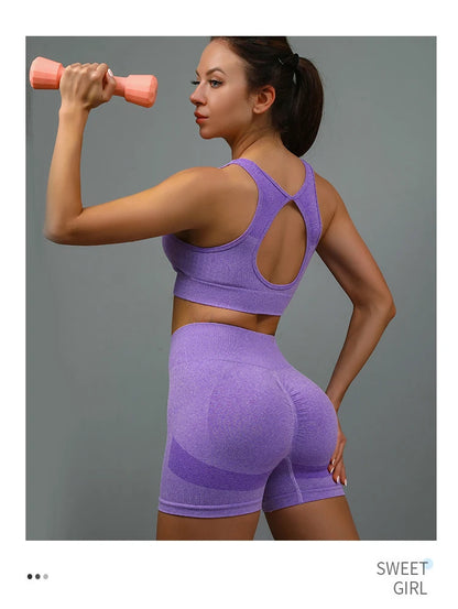 Women Yoga Shorts High Waist Butt Lifting Workout Fitness Tights