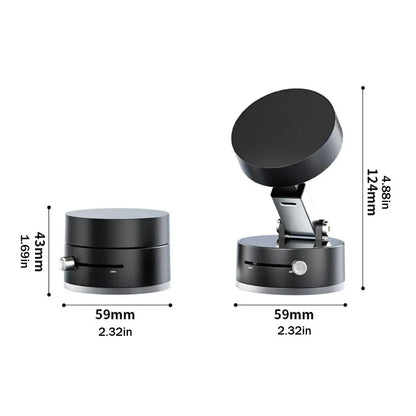 Mobile Phone Vacuum Suction Cup Holder Double-sided Magnetic Suction Cup Multifunctional Foldable Lazy Storage Stand