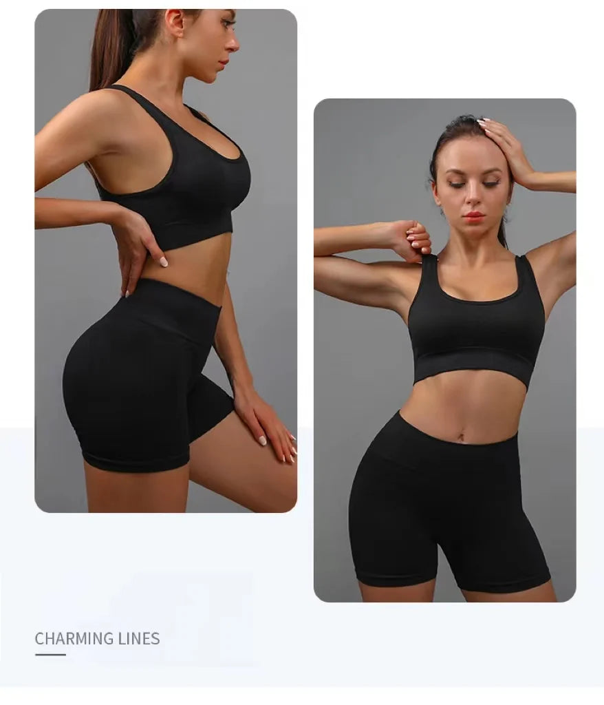 Women Yoga Shorts High Waist Butt Lifting Workout Fitness Tights