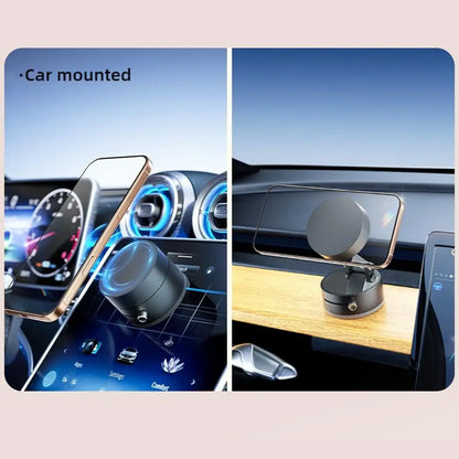 Mobile Phone Vacuum Suction Cup Holder Double-sided Magnetic Suction Cup Multifunctional Foldable Lazy Storage Stand