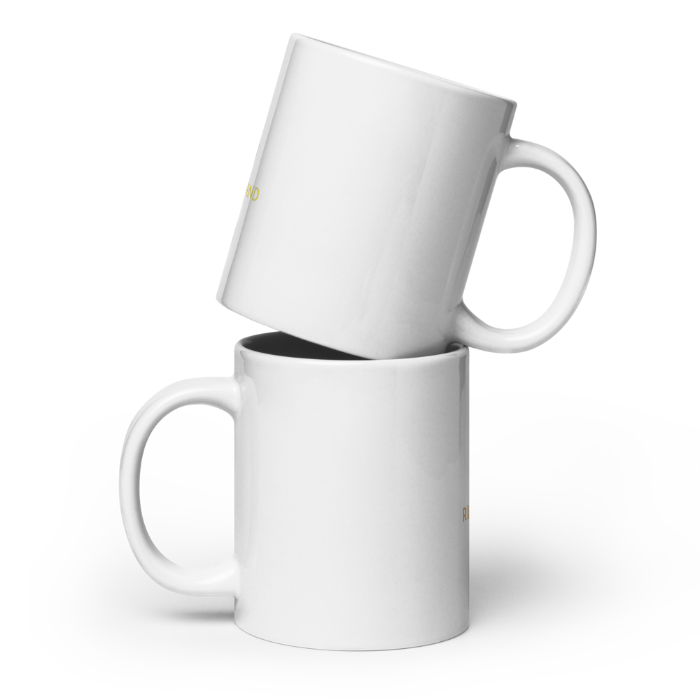 White glossy mug