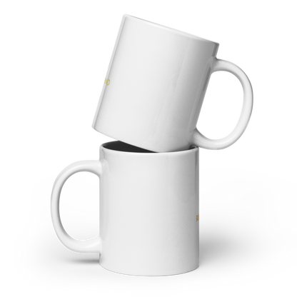 White glossy mug