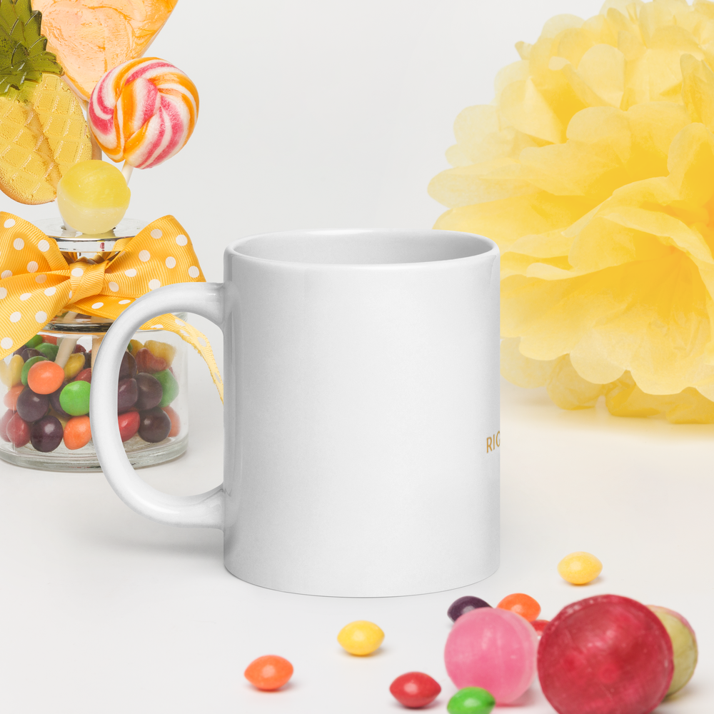 White glossy mug