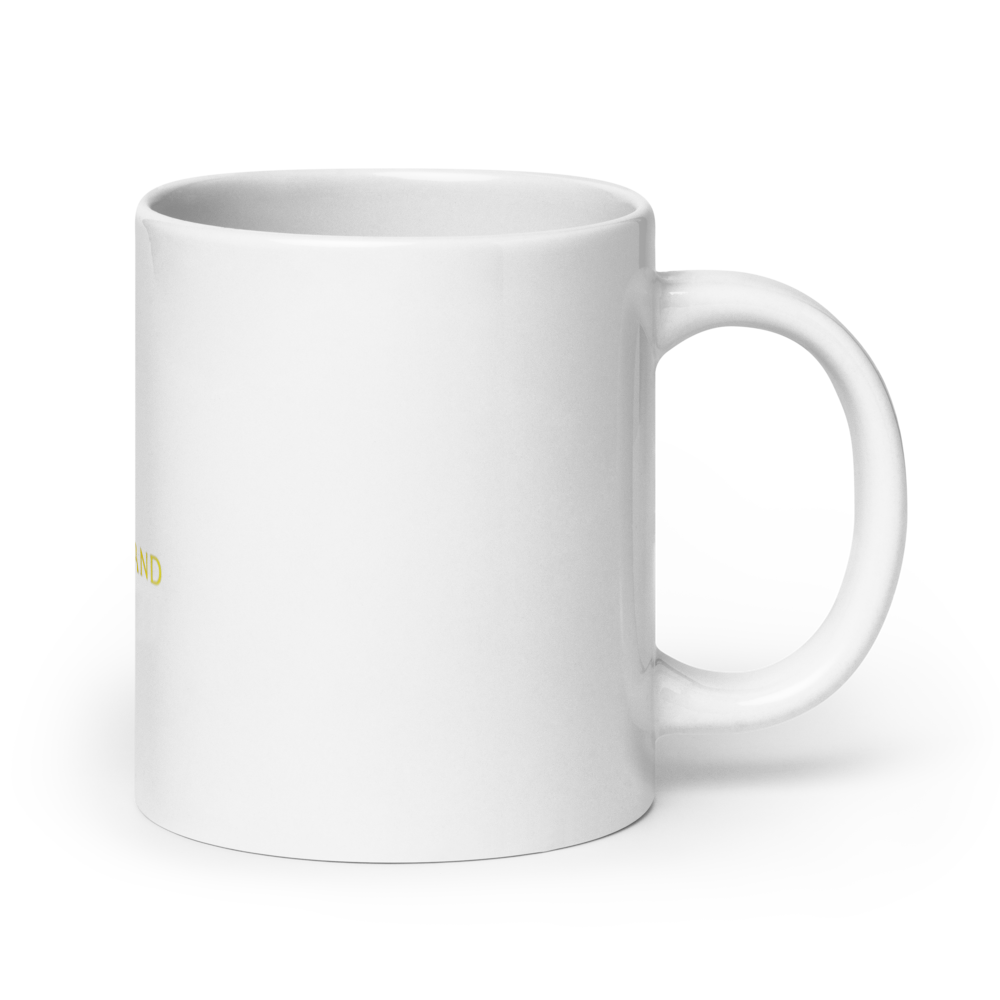 White glossy mug