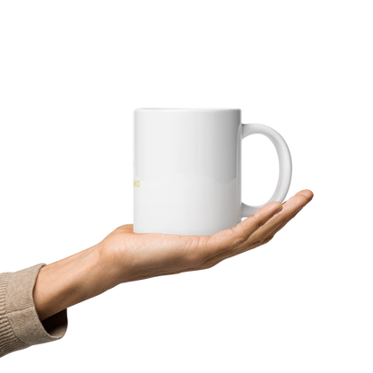 White glossy mug